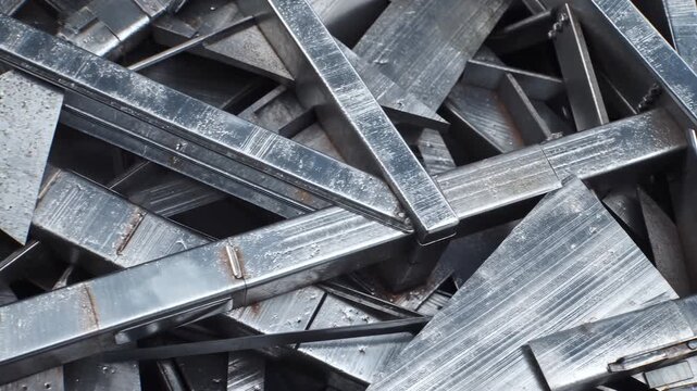 Scrap metal pile for industrial recycling