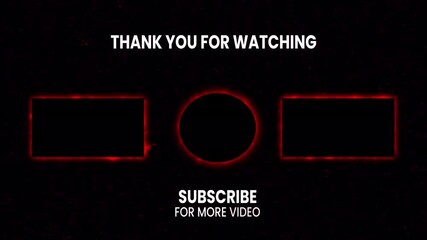 Youtube end screen template with clear instructions for viewers. Perfect for enhancing video endings and encouraging viewers to take action.