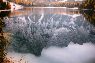 Mountain Reflections Lago Braies During