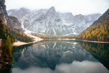 Mountain Reflections Lago Braies During