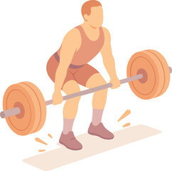 Weightlifter Lifting Barbell vector weightlifting