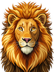 Naklejka premium Lion real , white background 