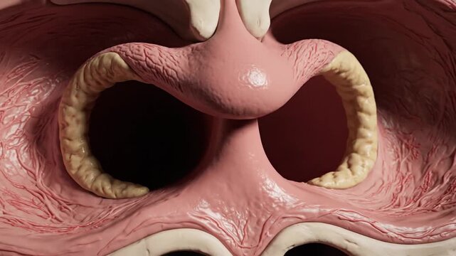 Cinematic Dolly Shot of Human Reproductive Anatomy - Uterus and Ovaries