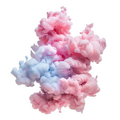 Obraz premium The image shows pink and blue ink diffusing and mixing softly in a fluid motion. This effect creates an artistic and colorful visual suitable for various design uses