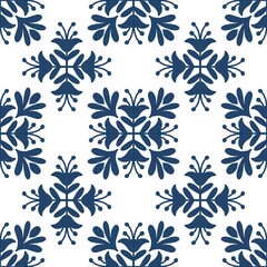 seamless floral pattern, indigo, flowers, background, wall, repeat , tile
