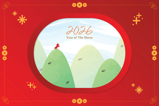 year of horse chinese new year card
