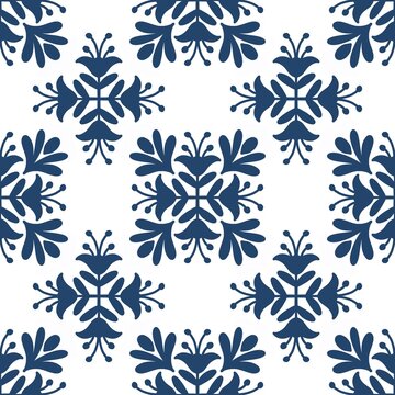 seamless floral pattern, indigo, flowers, background, wall, repeat , tile