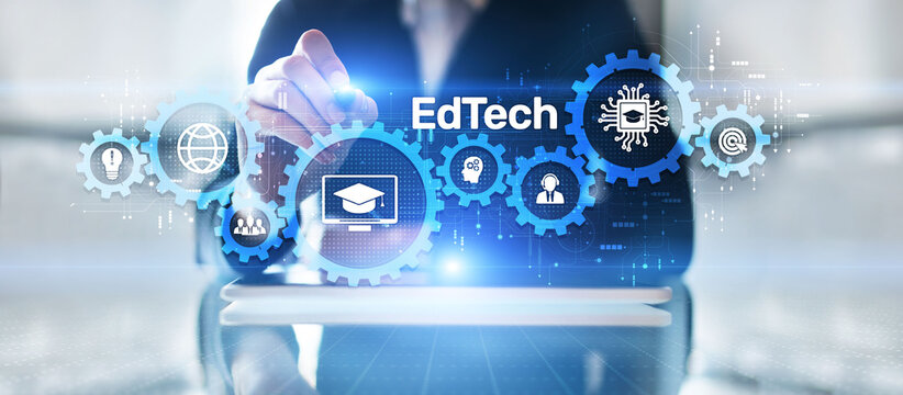 EdTech Education Technology e-learning online learning internet technology concept.