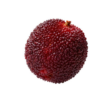 [Transparent Background PNG]Juicy red bayberry fruit with rough surface texture