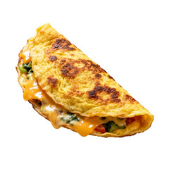 [Transparent Background PNG]A delicious omelette filled with cheese and various vegetables