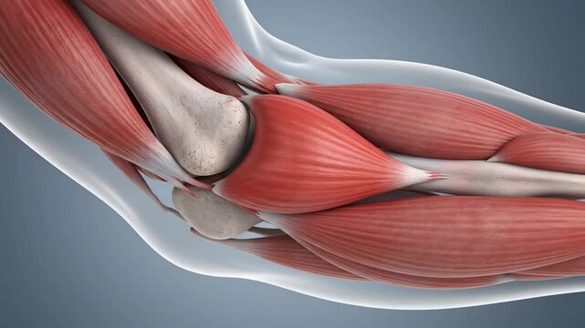 3D Animation of Human Anconeus Muscle and Elbow Joint Anatomy