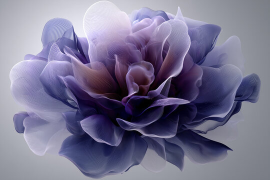 Enchanted shimmering flower bloom abstract illustration - Powered by Adobe