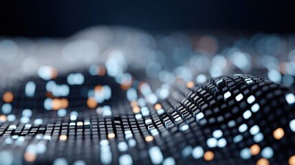 Abstract Waves of Light and Darkness in a Digital Landscape