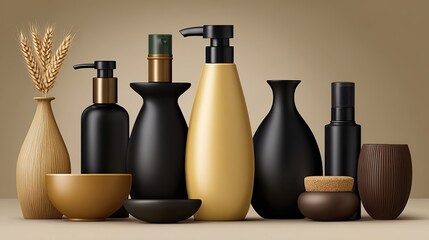Elegant Collection of Modern Minimalist Bottles and Decorative Objects