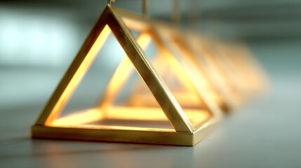 Illuminated Geometric Shapes with Soft Focus and Warm Lighting