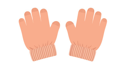 Fototapeta premium Cozy knitted gloves for a chilly winter day, keeping hands warm and stylish, designed with attention to detail and care for comfort and protection
