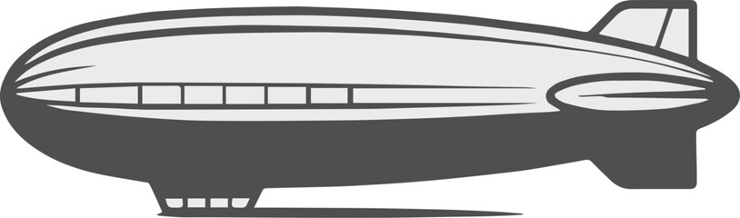 airship blimp line art transport icon for layout and print © AIcon Star