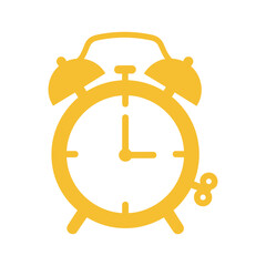 Yellow alarm clock icon