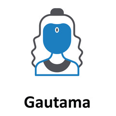 Gautama Vector icon which can easily modify or edit