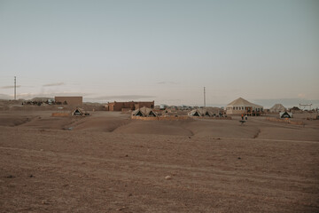Paysage du d&eacute;sert de Agafay &agrave; Marrakech au Maroc
