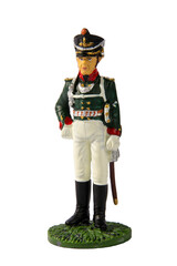 Toy soldier on a white background