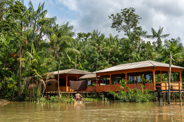 River boat tour on the Guama River at Belem do Para, a city on the north area of Brazil.