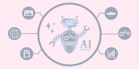 A robot with AI as an assistant in solving various problems