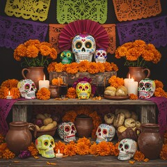 死者の日の彩り