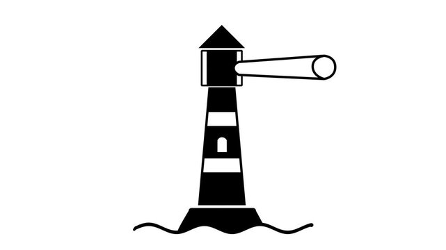 LIGHT HOUSE ANIMATION MOTION GRAPHIC WITH CHORMA KEY 
