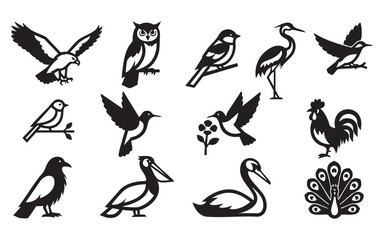 Bird Silhouette Vector Set