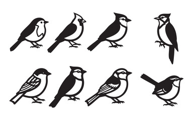Obraz premium Bird Silhouette Vector Set