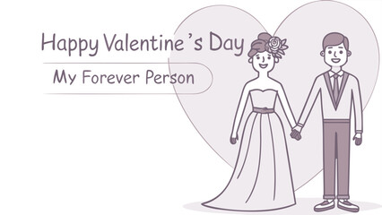 Fototapeta premium A smiling couple in a romantic pose with a giant pink heart background for valentine's day