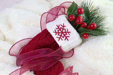 Christmas Concept, Snowflake Stocking Charm