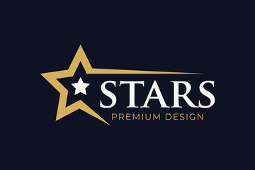 Luxury Star Reach logo icon designs with reach success, Best award concept symbol, Elegant rising Star logotype design
