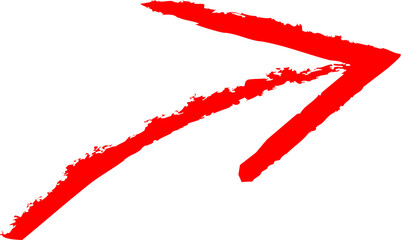 Hand Drawn Arrow Marker Brush Stroke Arrows on Transparent Background