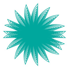 Teal Geometric Mandala Abstract Vector Design