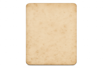 Vintage paper texture, aged parchment transparent background element.