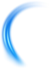 Tall blue blur gradient arch curve line isolated