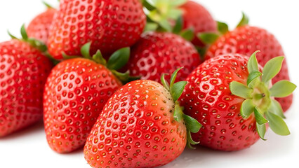 Fresh strawberries closeup vibrant red berries healthy fruit natural background