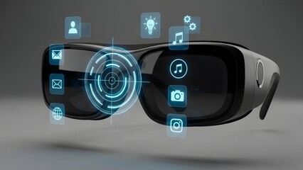 Smart glasses with augmented reality interface display