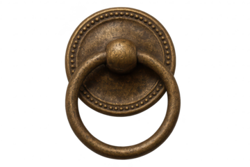 Vintage Bronze Ring Pull on a transparent background Decorative Item.