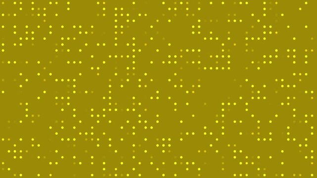 Abstract pattern of small yellow dots on mustard background
