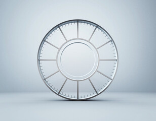 Simple Geometric Clock Face with No Hands. Neo-Minimalist Geometric Layouts (Soft Shapes & Clean Forms). A simple geometric clock face with no hands positioned in the center of the frame.
