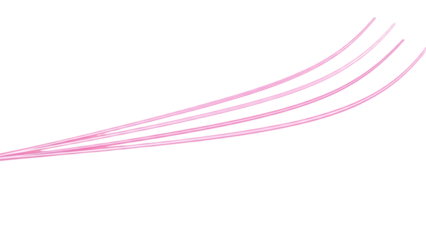 Pink curved lines on isolated on a transparent background black
