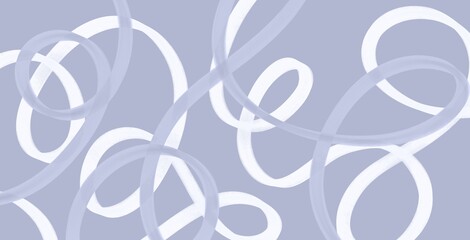 Modern abstract artistic doodle swirls muted lavender purple illustration background