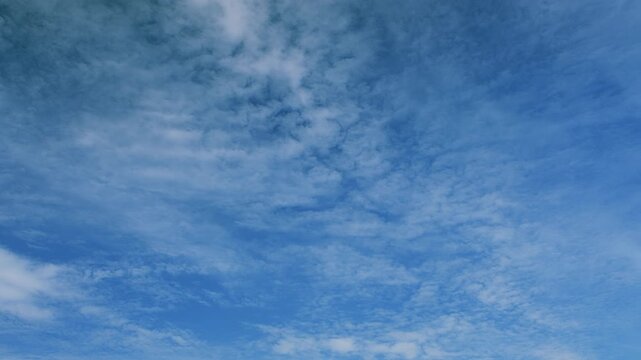 A Clear Blue Sky adorned with Fleeting Wispy Clouds that create a serene atmosphere