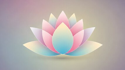 Lotus Flower Graphic Design Element.