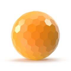 Faceted Orange Sphere 3D Render