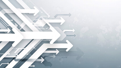 White Arrows Pointing Right on Gradient Background