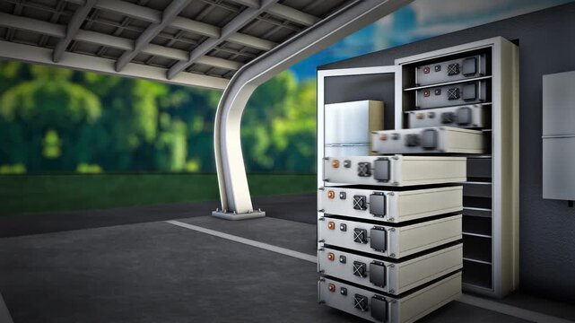Solar battery storage unit